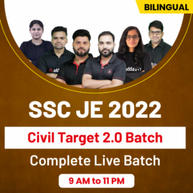 SSC JE Civil Online Live Classes | Target 2.0 Batch By Adda247