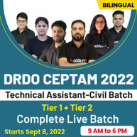 DRDO CEPTAM 2022 | Technical Assistant-Civil Batch | Online Live Classes By Adda247