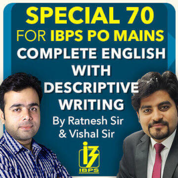 Special 70 for IBPS PO Mains Complete English with Descriptive Writing By Ratnesh Sir and Vishal Sir (Live Classes) |_3.1
