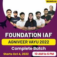 FOUNDATION IAF AGNIVEER VAYU 2022 Complete Batch | Bilingual | Online Live Classes By Adda247