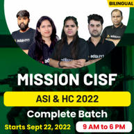 MISSION CISF ASI & HC 2022 Complete Batch | Bilingual | Live Classes By Adaa247