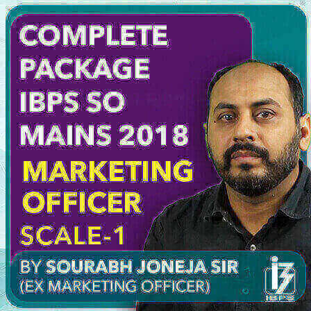 Complete Package IBPS SO Mains 2018 for Marketing Officer Scale 1 Live Batch:6 December 2018 |_3.1