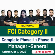 FCI Category II | Manager-General | Complete Phase- I + Phase-II Batch | Live Classes By Adda247