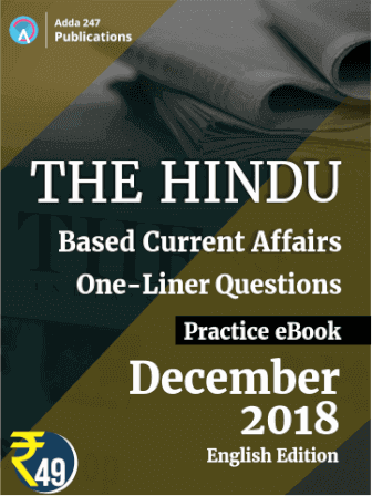 The Hindu Newspaper Based One-Liners eBook: December 2018 Edition | In Hindi | Latest Hindi Banking jobs_3.1