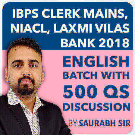 IBPS Clerk Mains, NIACL, Laxmi Vilas Bank 2018 English Batch With 500Qs Discussion By Saurabh Sir (Live Classes) |_4.1