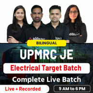 UPMRC JE 2022 Electrical Online Live + Recorded Classes | Bilingual | Target Batch By ADDA247