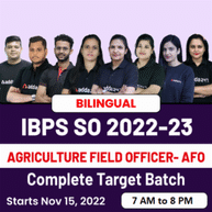 IBPS SO 2022-23 | Agriculture Field Officer- AFO | Complete Target Batch | Online Live Classes By Adda247