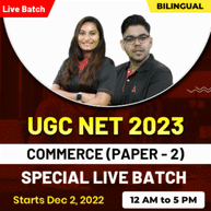 UGC NET 2023 Commerce Online Live Classes | Bilingual | Special Batch By Adda247