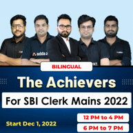 The Achievers | SBI Clerk Mains 2022 Online Live Classes | Complete Batch By Adda247