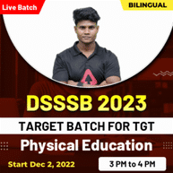 DSSSB 2023 Target Batch For TGT Physical Education | Hinglish | Online Live Classes By Adda247