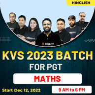 KVS 2023 Batch For PGT Maths | Online Live Classes By Adda247