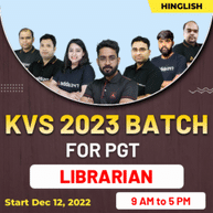 KVS 2023 Batch For PGT Librarian | Online Live Classes By Adda247