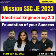 Mission SSC JE 2023 Electrical 2.0 Batch | Online Live Classes By Adda247