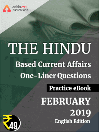 The Hindu Newspaper Based One-Liners eBook: February 2019 Edition | Latest Hindi Banking jobs_3.1