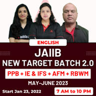 JAIIB PPB + IE & IFS + AFM + RBWM | NEW TARGET BATCH 2.0 | MAY-JUNE 2023 EXAM | ENGLISH LIVE CLASSES BY ADDA247