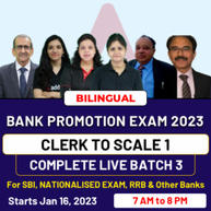 BANK PROMOTION EXAM | CLERK TO SCALE 1 | COMPLETE BATCH - 3 |(For SBI, PNB, P&SB, RRB & Other Banks) | Bilingual