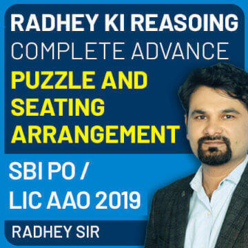 Radhey ki Reasoning Complete Advance Puzzle and Seating Arrangement Batch For SBI PO/LIC AAO 2019 By Radhey sir |_3.1