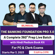 The Banking Foundation Pro 3.0 | A Complete 360° Prep Live Batch with Hindi Medium Book Kit | For PO & Clerk Exams By Adda247