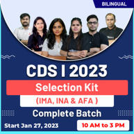 CDS I 2023 Selection Kit (IMA, INA & AFA) Complete Batch | Bilingual | Online Live Classes | Test Series | E-books By Adda247