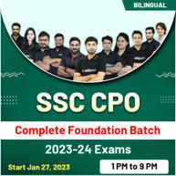 SSC CPO Complete Foundation Batch for 2023-24 Exams | Hinglish | Online Live Classes By Adda247