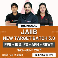 JAIIB PPB + IE & IFS + AFM + RBWM | NEW TARGET BATCH 3.0 | MAY-JUNE 2023 EXAM | BILINGUAL ONLINE LIVE CLASSES BY ADDA247