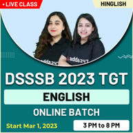 DSSSB 2023 TGT English Online Batch | Online Live classes By Adda247