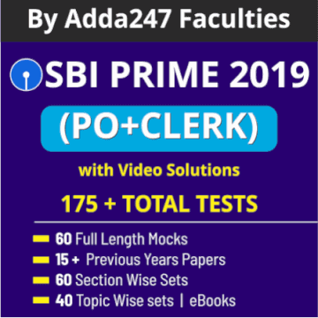 SBI 2019 PRIME (PO+CLERK) Test Series |_3.1