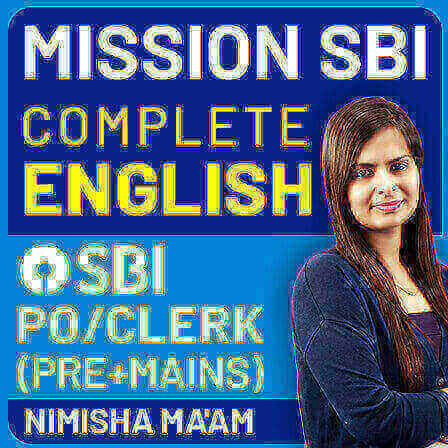Mission SBI | Complete English for SBI PO/CLERK (PRE+MAINS) By Nimisha ma'am (Live Classes) |_3.1