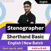 Stenographer Shorthand Basic New Batch | English | Online Live Classes By Adda247