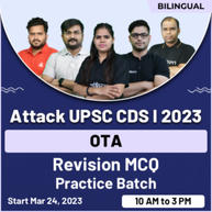 ATTACK UPSC CDS  (OTA ) Revision MCQ Online Live Classes | Bilingual | Practice Batch By Adda247