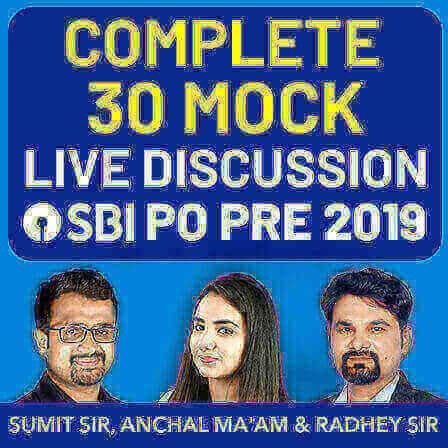 Complete 30 Mock Live Discussion Batch for SBI PO Pre 2019 By Sumit Sir, Radhey Sir and Anchal Ma'am (Live Classes) | Latest Hindi Banking jobs_3.1