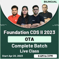 Foundation CDS II 2023 (OTA) Complete Batch | Bilingual | Online Live Classes By Adda247