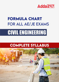 Formula Chart For All AE/JE Exams Civil Engineering Complete Syllabus | E-books By Adda247