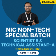 SCIENTIST B & TECHNICAL ASSISTANT-A | NIC Non -Tech Special batch | Bilingual | Live Classes