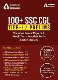 100 SSC CGL Books for Tier-I Previous Year Question Papers | English Medium Book by Adda247