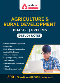 E-Study Notes of Agriculture & Rural Development for NABARD Grade 'A' & 'B' Phase-I 2022 (English Medium eBook)