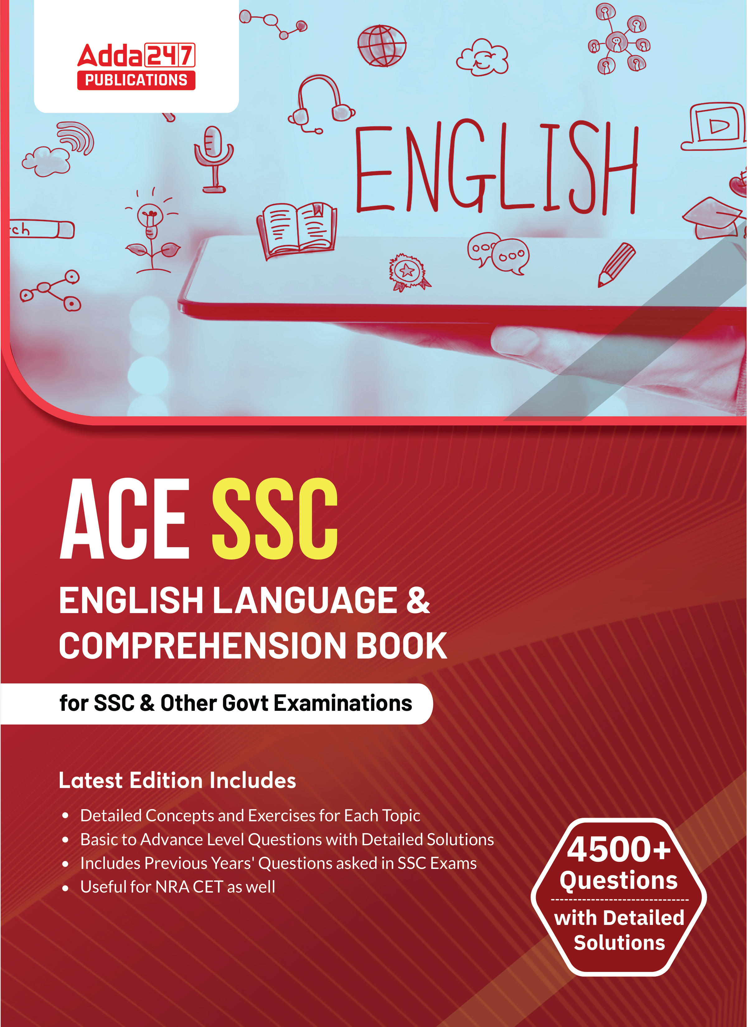 Ace SSC English Language for SSC CGL, CHSL, CPO, GD and other Govt. Exams(English Printed Latest Edition) by Adda247