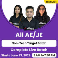 All AE/JE Non-Tech Target Batch | Online Live Class By Adda247
