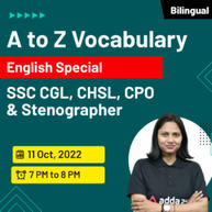 A to Z Vocabulary English Special Batch for SSC CGL, CHSL, CPO & Stenographer | Hinglish | Online Live Classes By Adda247