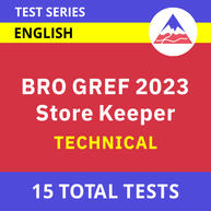 BRO GREF Store Keeper Technical  2023 | Online Test Series By Adda247