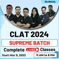 CLAT 2024 SUPREME BATCH | Complete Live Classes by Adda247 (As Per Latest Syllabus)