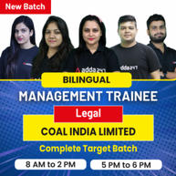 COAL INDIA Ltd Management Trainee | Legal | Online Live Classes | Complete Target Batch By Adda247