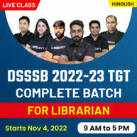 DSSSB 2022-23 TGT Complete Batch For Librarian | Hinglish | Live Classes By Adda247