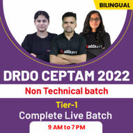 DRDO CEPTAM 2022 Tier-1 Non Technical batch | Bilingual | Online Live Classes By Adda247