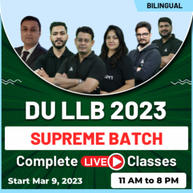 DU-LLB 2023 SUPREME BATCH | Complete Live Classes By Adda247 (As per Latest Syllabus)