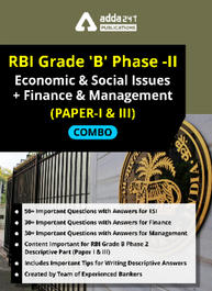 ESI and Finance & Management Descriptive Sample Questions with Answers eBook for RBI Grade B Phase-II 2023 By Adda247
