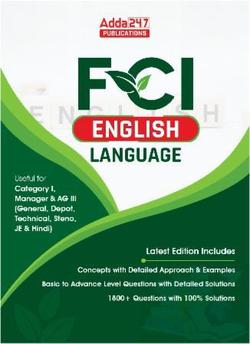 English Language for FCI AG III, Category I & Manager(English Printed Edition) by Adda247