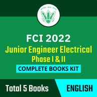 FCI Junior Engineer Electrical 2022 Phase I & II Complete Books Kit (English Printed Edition) By Adda247