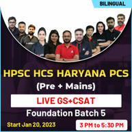 HPSC HCS Haryana PCS (Pre + Mains) Online Live Classes | GS + CSAT Foundation Batch 5 By Adda247