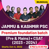 Jammu and Kashmir PSC Premium foundation batch (Pre and Mains) + CSAT (2023 - 2024) Online Live Classes By Adda247